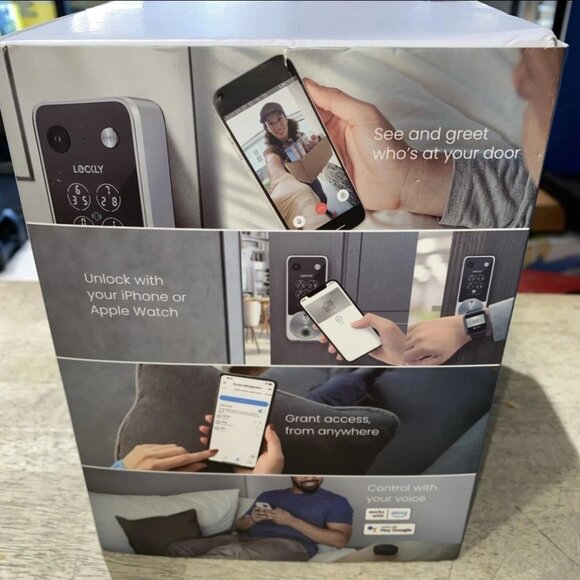 Lockly 2K Video Vision Zeno Series Deadbolt WiFi Smart Lock Home Key Fingerprint - Picture 2 of 16